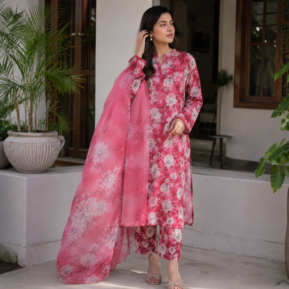 Blush Bloom – 3-Piece Lawn Suit (V)