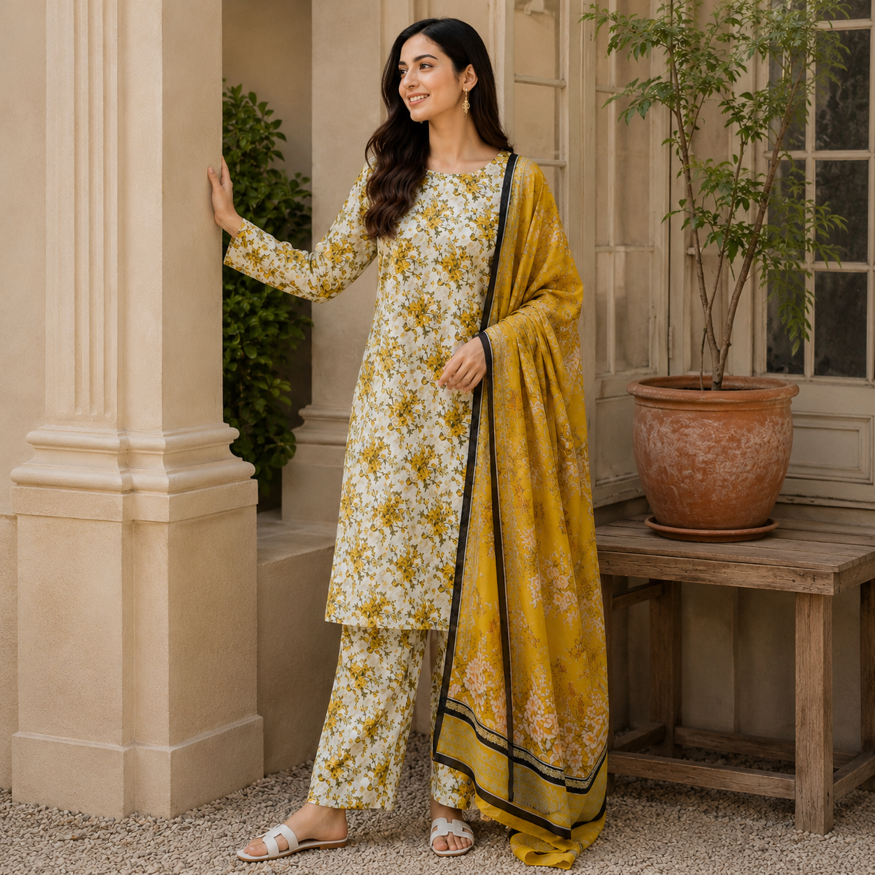Floral Printed Lawn 3pc (Unstitched)